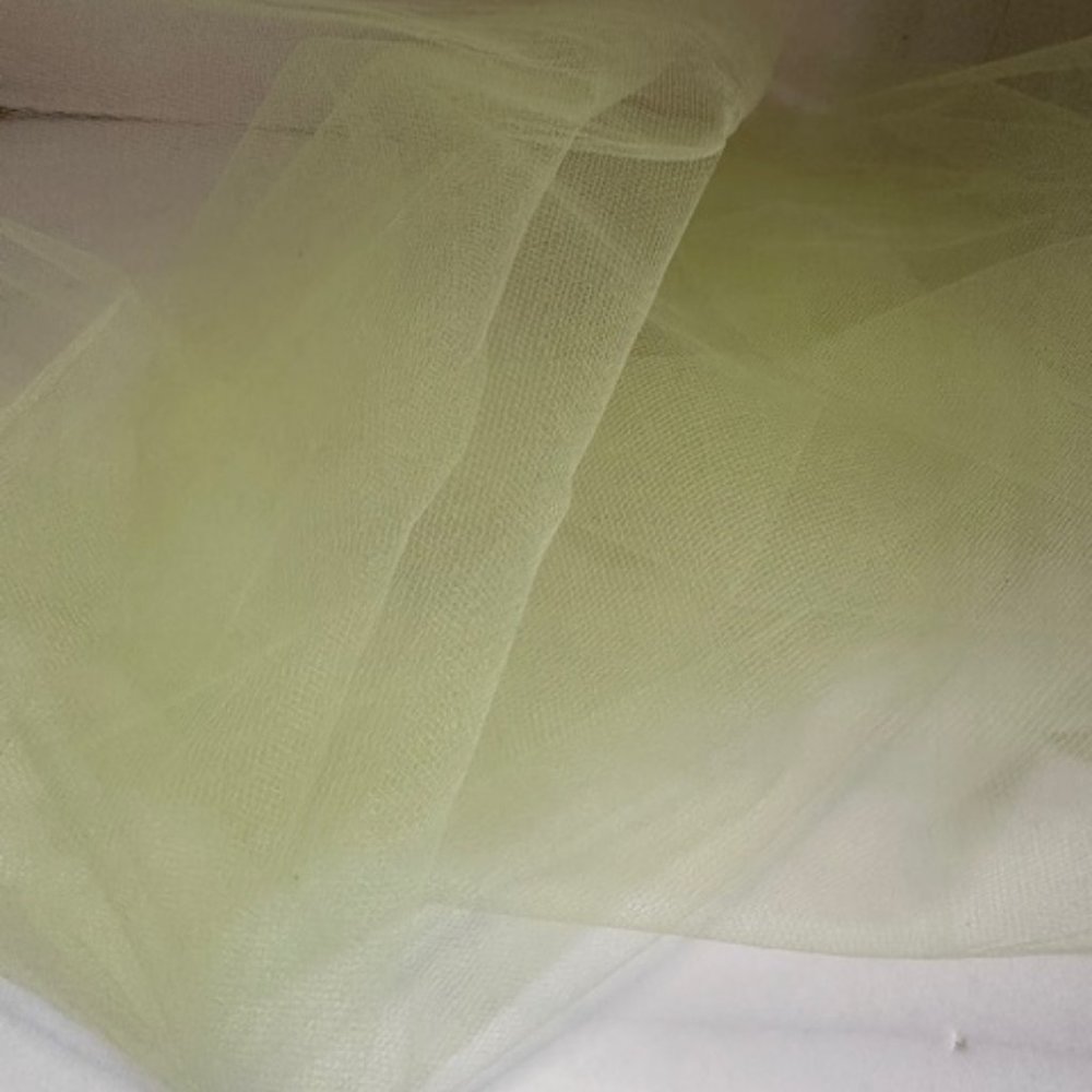 Bamboo Green Apple Colored tulle 5 1/2 yards Matte finish